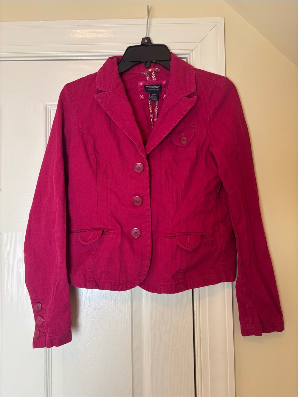 American Eagle Outfitters Vintage Pink Button Front Blazer size Small